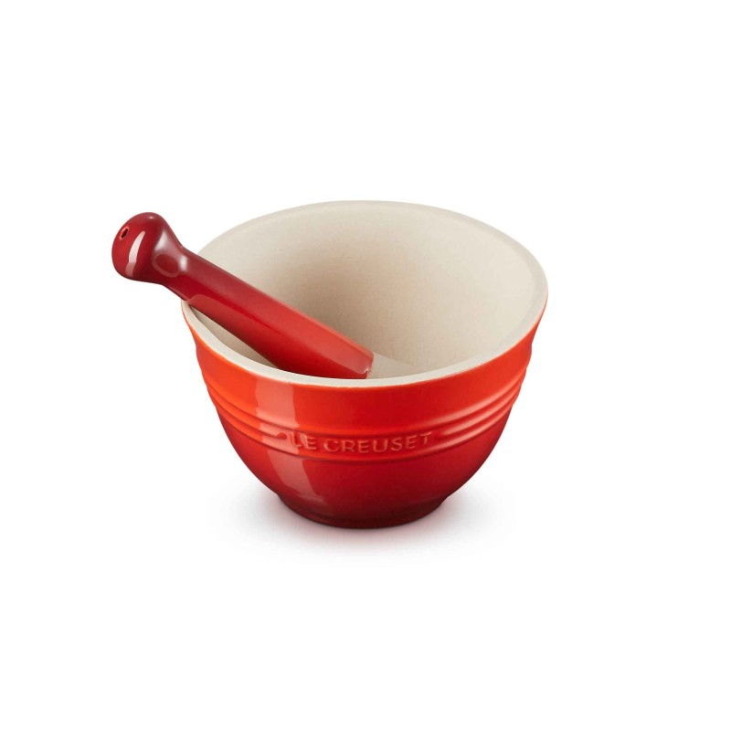 Le Creuset Stoneware Pestle & Mortar Cerise