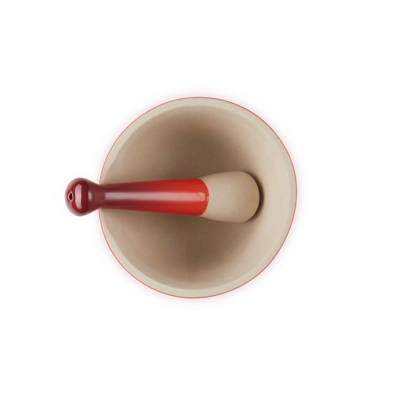 Le Creuset Stoneware Pestle & Mortar Cerise