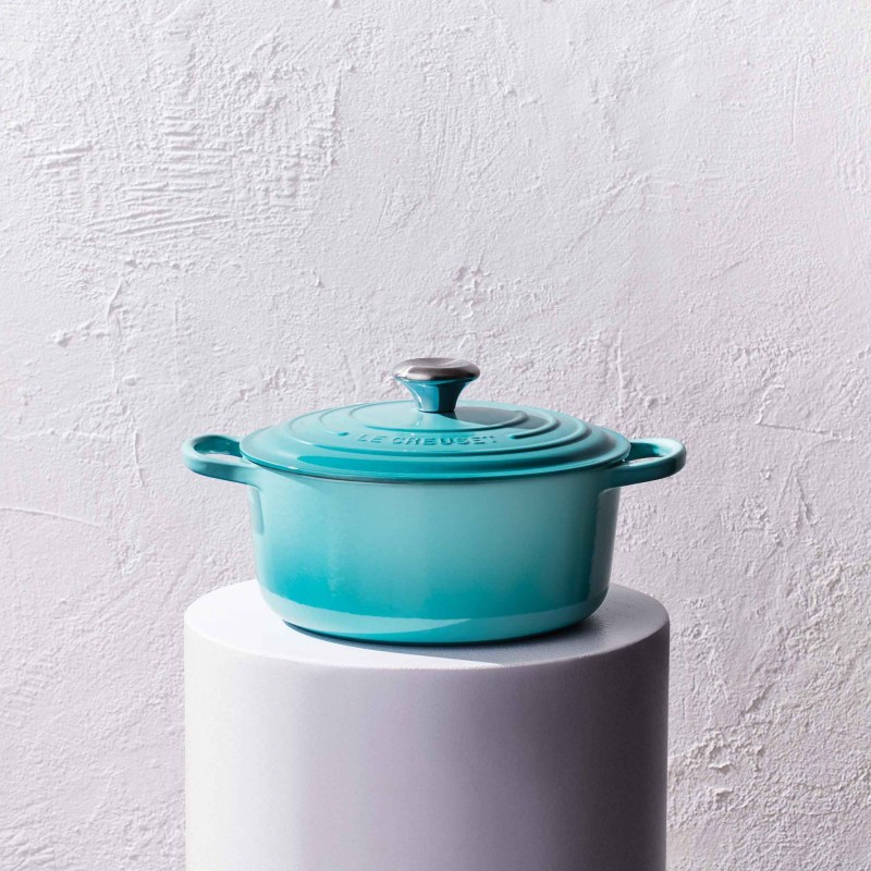 Le Creuset Signature Cast Iron Round Casserole 24cm Teal