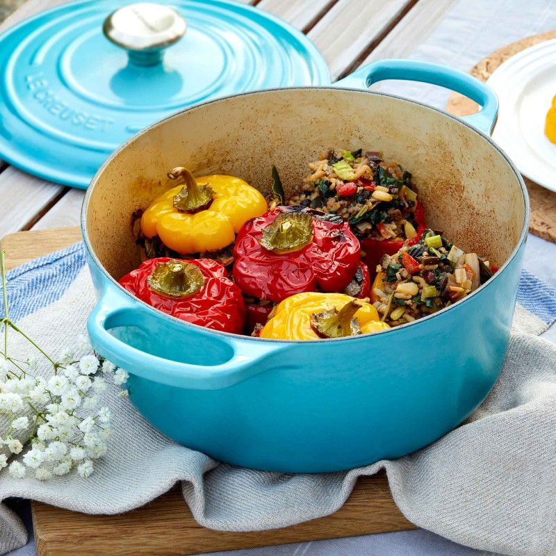 Le Creuset Signature Cast Iron Round Casserole 24cm Teal