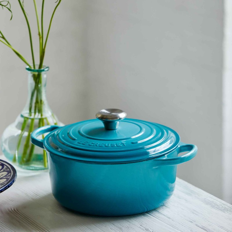 Le Creuset Signature Cast Iron Round Casserole 24cm Teal