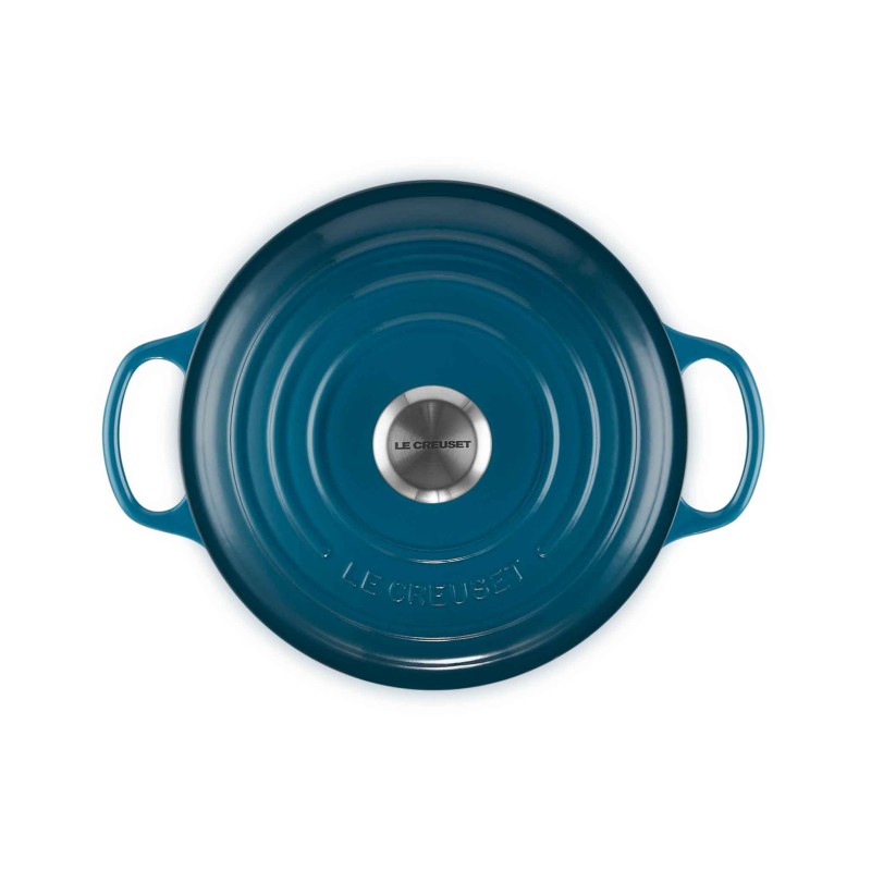 Le Creuset Signature Cast Iron Round Casserole 24cm Deep Teal