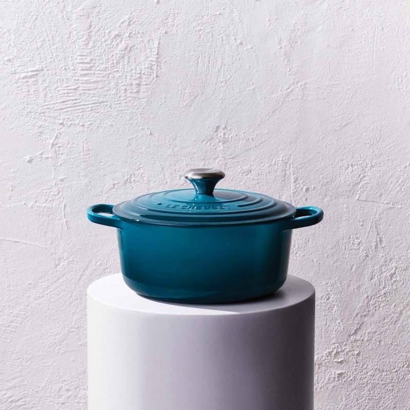 Le Creuset Signature Cast Iron Round Casserole 26cm Deep Teal
