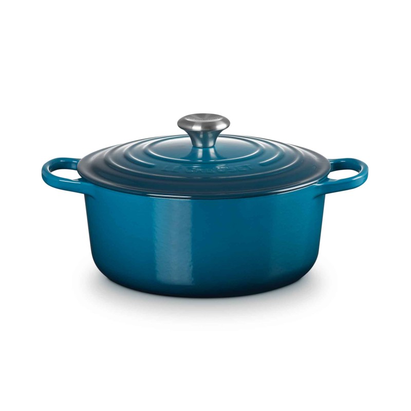 Le Creuset Signature Cast Iron Round Casserole 26cm Deep Teal