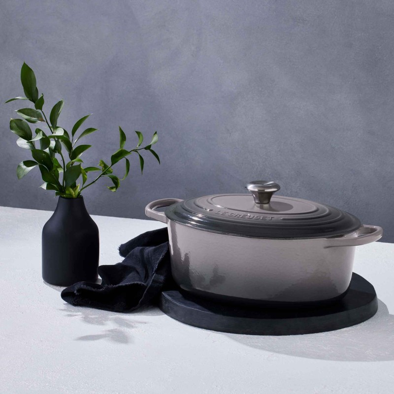 31cm CAST IRON ROUND CASSEROLE - FLINT