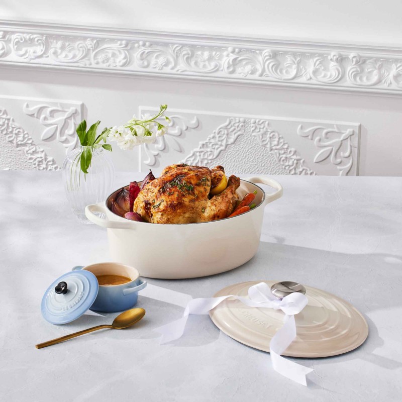 Le Creuset Signature Cast Iron Oval Casserole 29cm Meringue