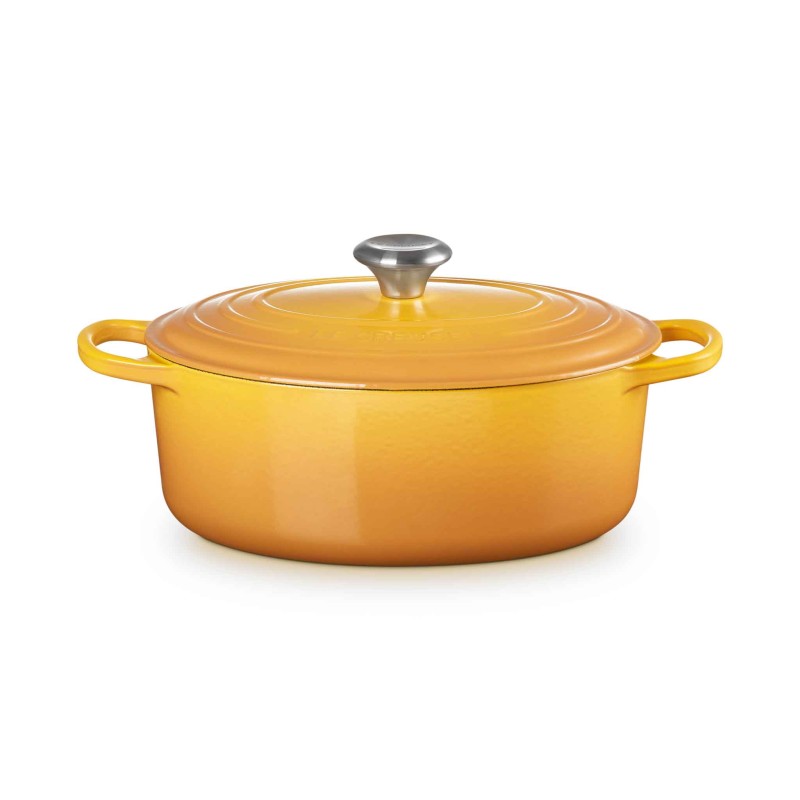 29cm CAST IRON OVAL CASSEROLE - NECTAR