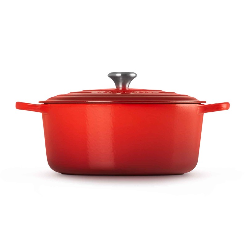Le Creuset Signature Cast Iron Round Casserole 30cm Cerise