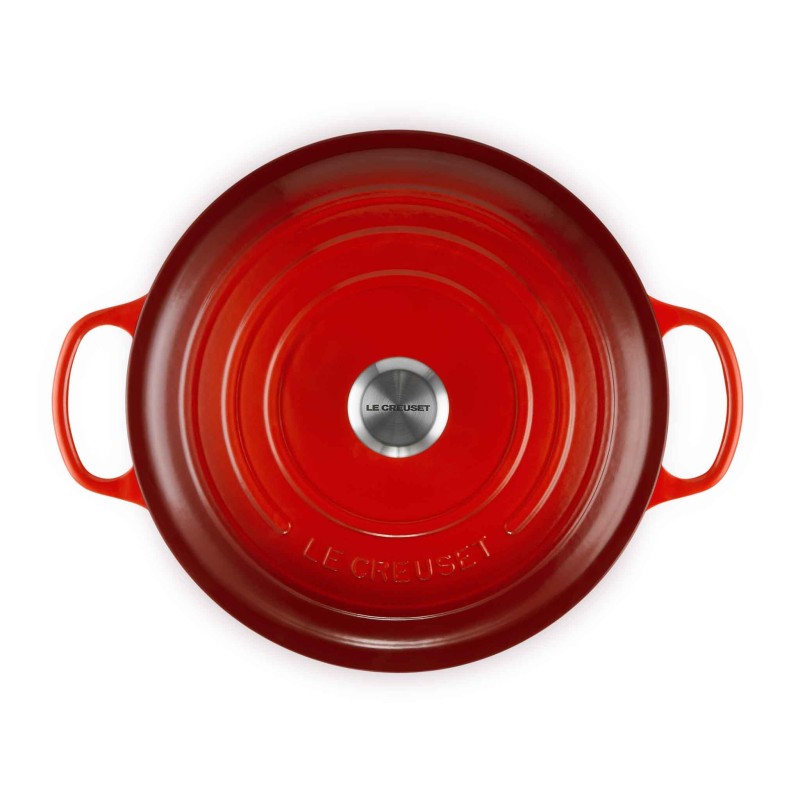 Le Creuset Signature Cast Iron Round Casserole 30cm Cerise