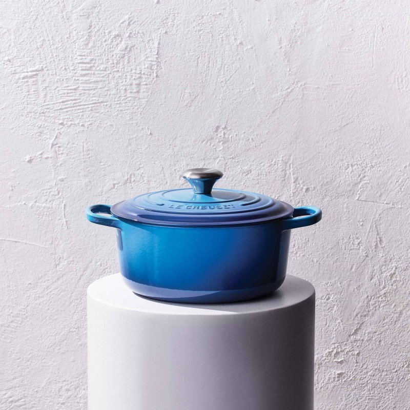 Le Creuset Signature Cast Iron Round Casserole 28cm Azure