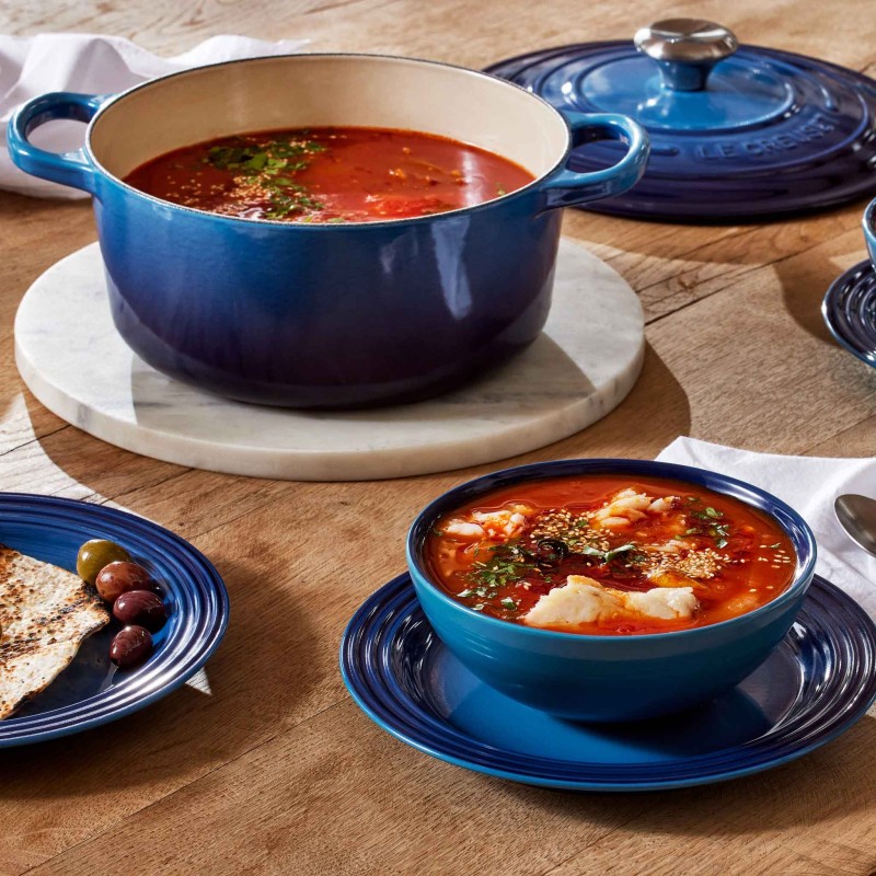 Le Creuset Signature Cast Iron Round Casserole 28cm Azure