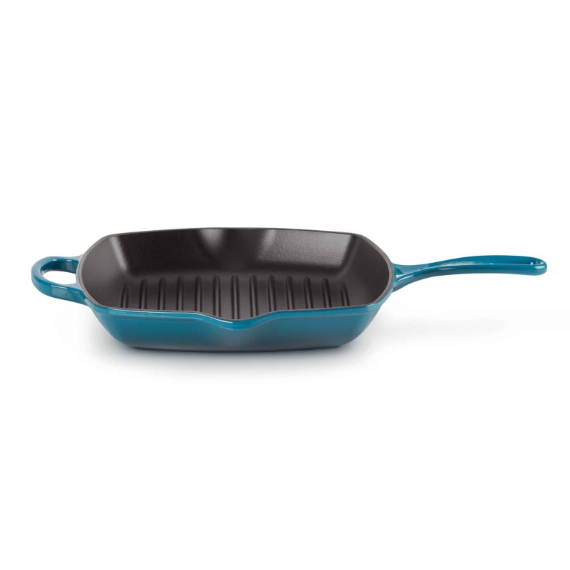 26CM SIGNATURE CAST IRON SQUARE GRILLIT - DEEP TEAL