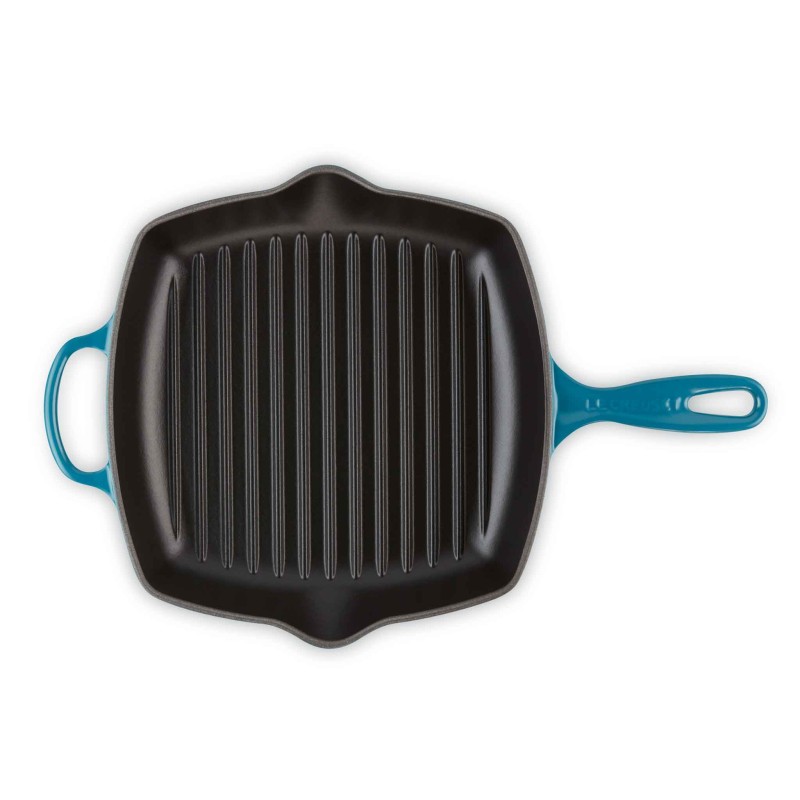 26CM SIGNATURE CAST IRON SQUARE GRILLIT - DEEP TEAL