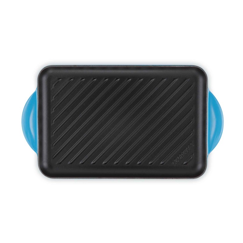 Le Creuset Signature Cast Iron Rectangular Grill 32cm Azure