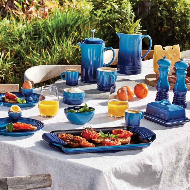 Le Creuset Signature Cast Iron Rectangular Grill 32cm Azure