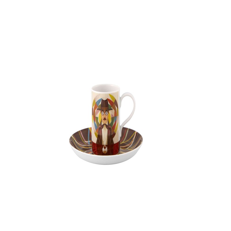 SET 4 COFFEE CUPS & SAUCERS PESSO