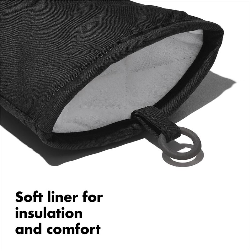 SILICONE OVEN MITT BLACK