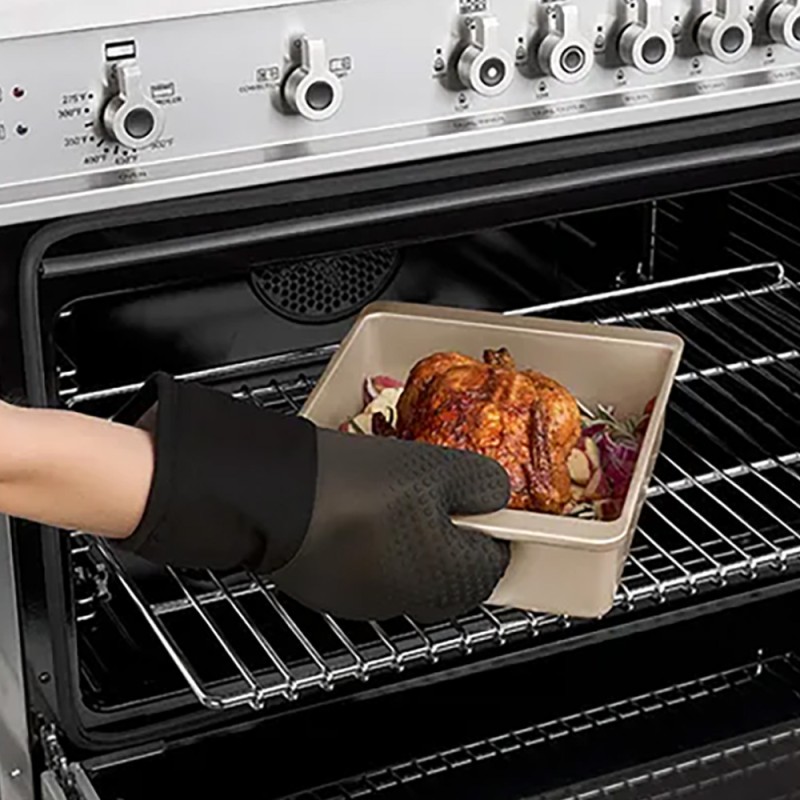 SILICONE OVEN MITT BLACK