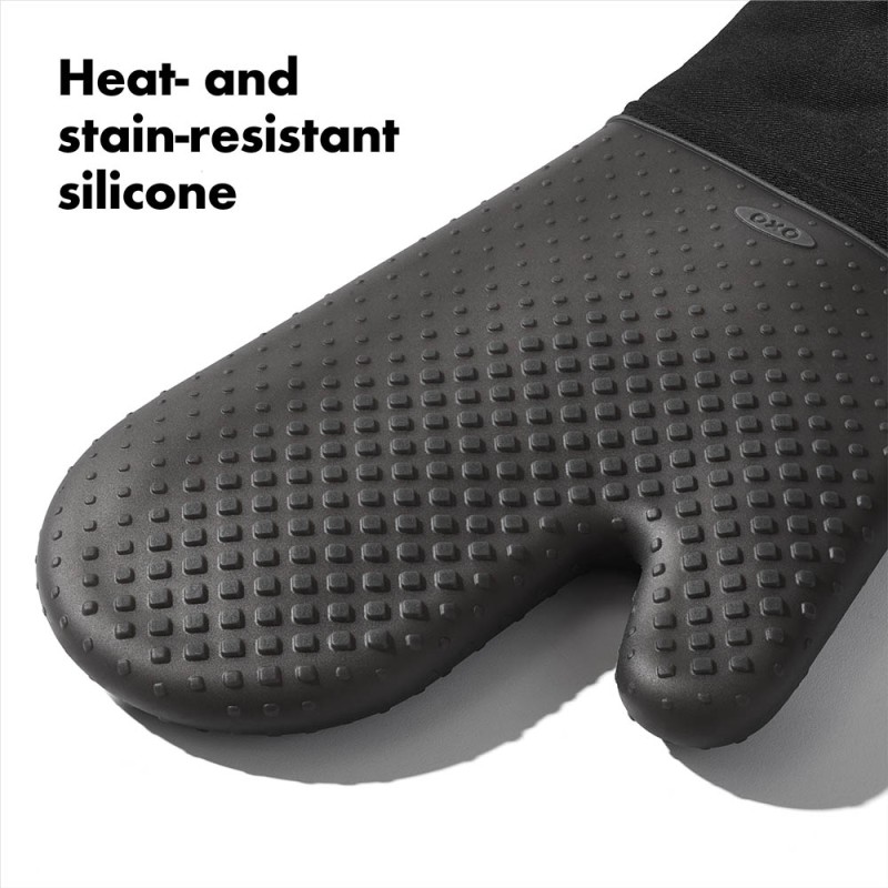 SILICONE OVEN MITT BLACK