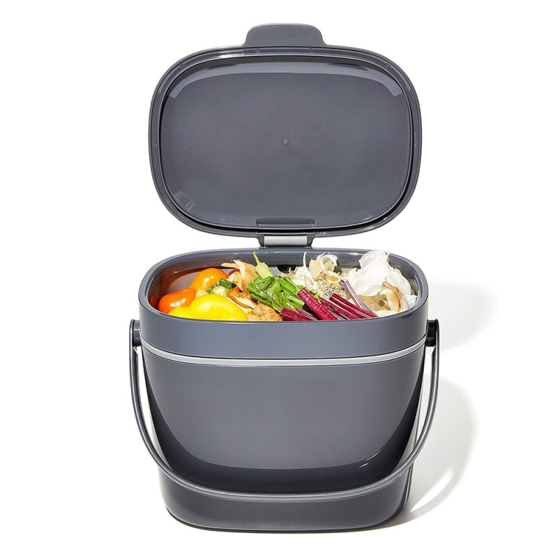 EASY-CLEAN COMPOST BIN-CHARCOAL