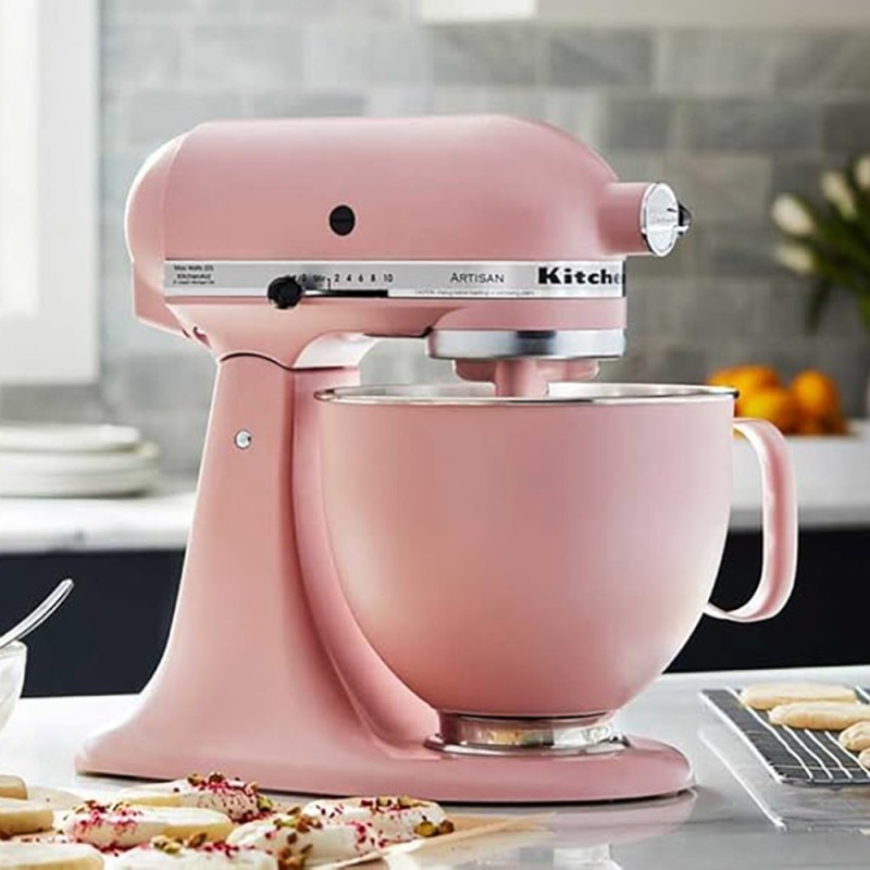 4.8L STAINLESS STEEL MIXING BOWL - DRIED ROSE