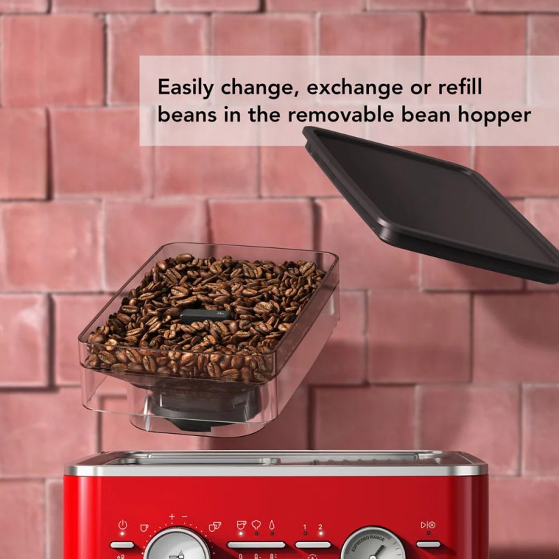 SEMI AUTOMATIC ESPRESSO MACHINE WITH BURR GRINDER - CANDY APPLE