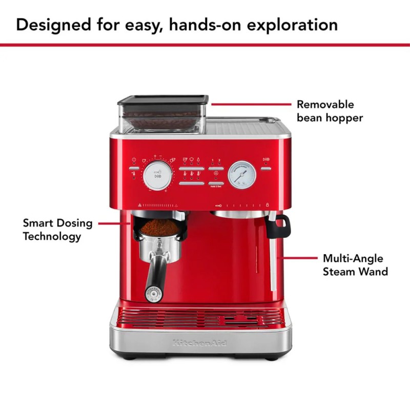 SEMI AUTOMATIC ESPRESSO MACHINE WITH BURR GRINDER - CANDY APPLE