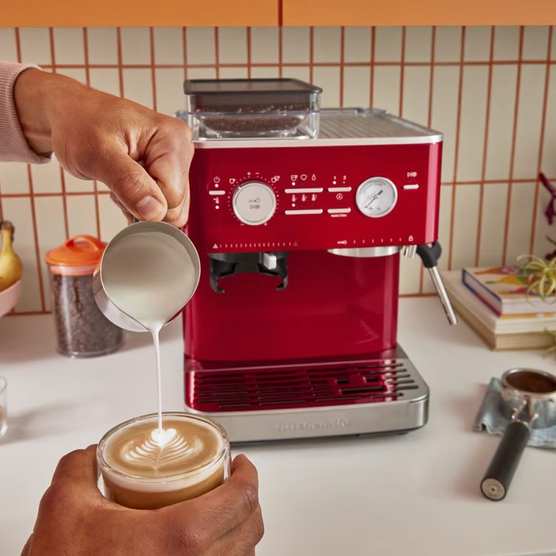 SEMI AUTOMATIC ESPRESSO MACHINE WITH BURR GRINDER - CANDY APPLE