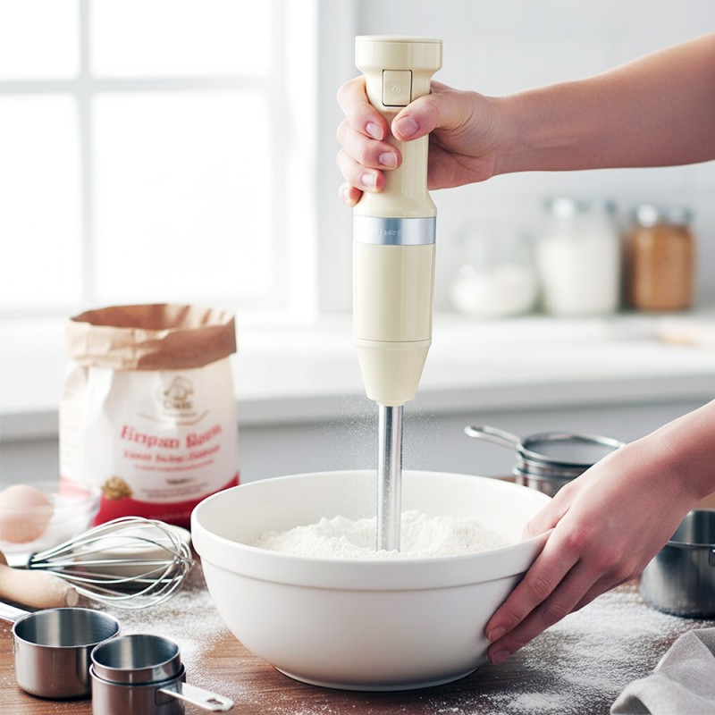 HAND BLENDER WITH ACCESSORIES - ALMOND CREAM