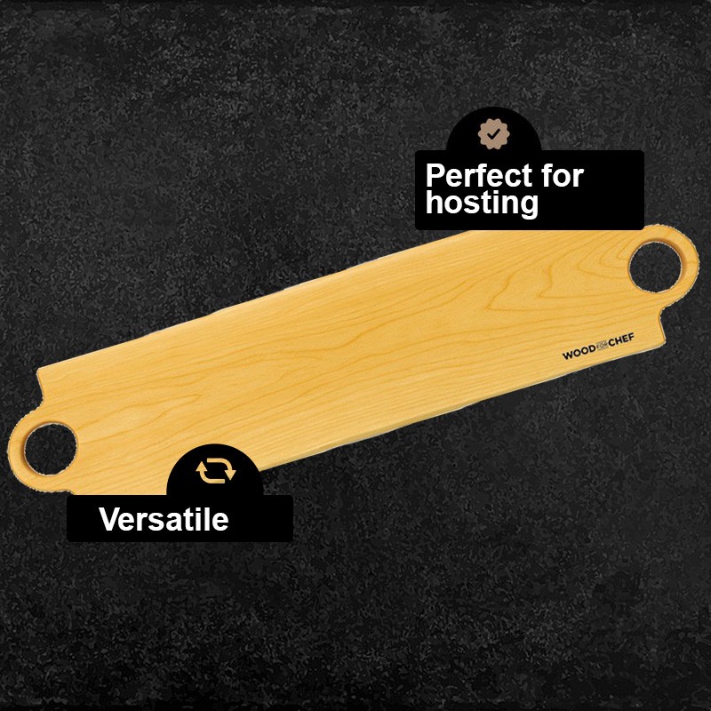 CHARCUTERIE XL BOARD DUAL CIRCLE YELLOW BIRCH