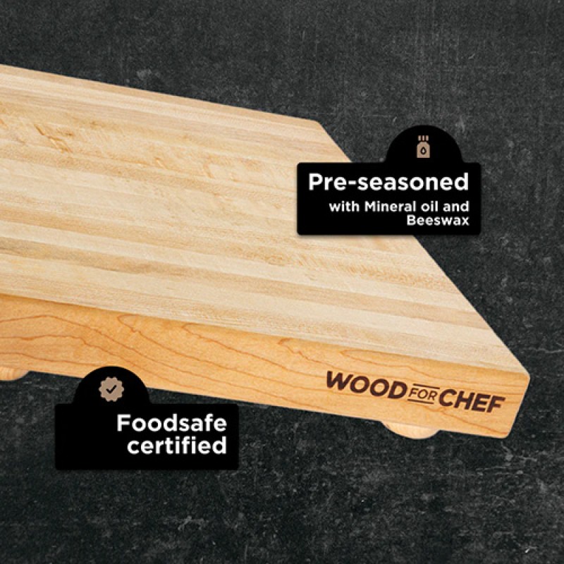 RAISED BLOCK HARD MAPLE KIT RUBBER WOOD FEET