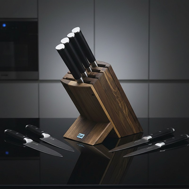 KNIFE BLOCK WALNUT