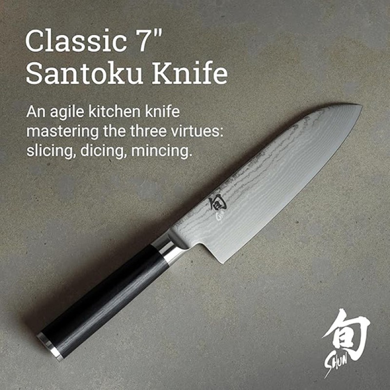 SHUN SANTOKU KNIFE 16.25CM