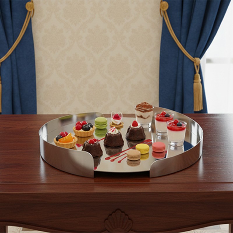 ROUND TRAY STAINLESS STEEL