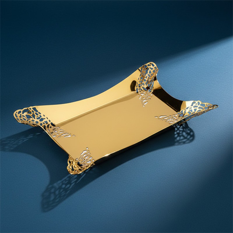 TRAY S/S GOLD PLATED