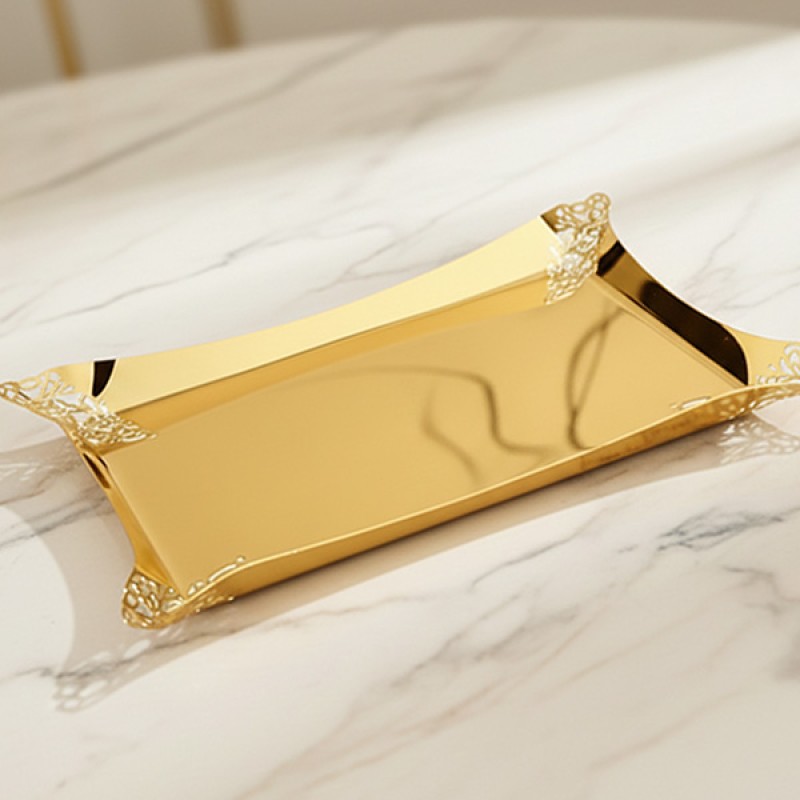 TRAY S/S GOLD PLATED
