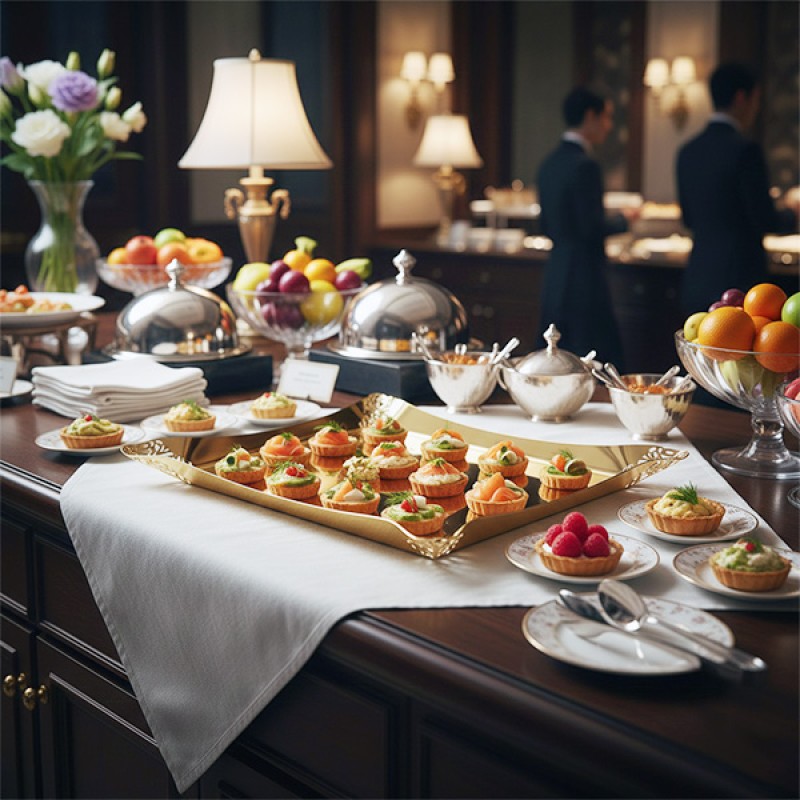 TRAY S/S GOLD PLATED