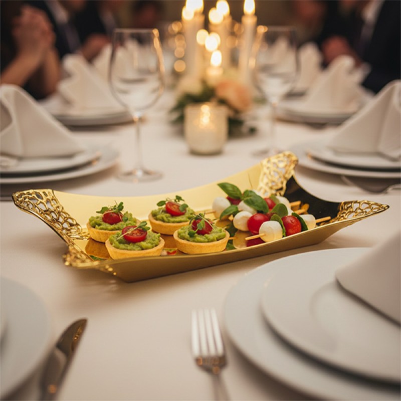 TRAY S/S GOLD PLATED