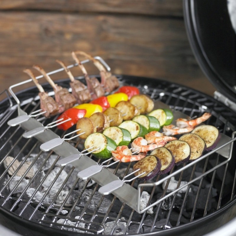 RACK WITH 6 GRILL SKEWERS