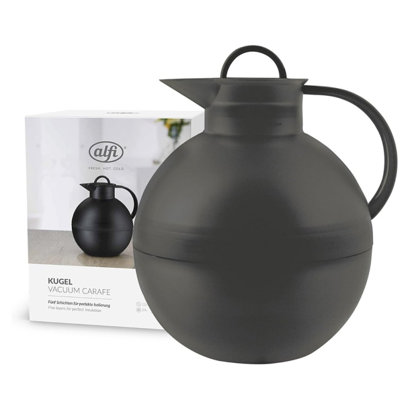 0.94L INSULATED KUGEL CARAFE -  ANTHRAZIT TRANSPARENT