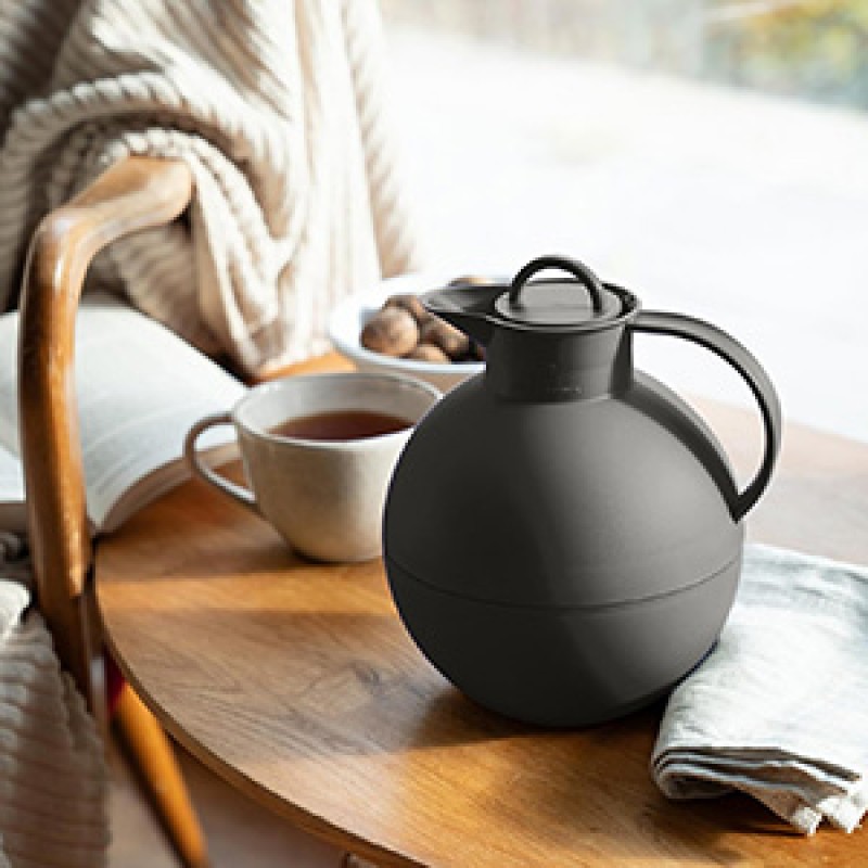 0.94L INSULATED KUGEL CARAFE -  ANTHRAZIT TRANSPARENT