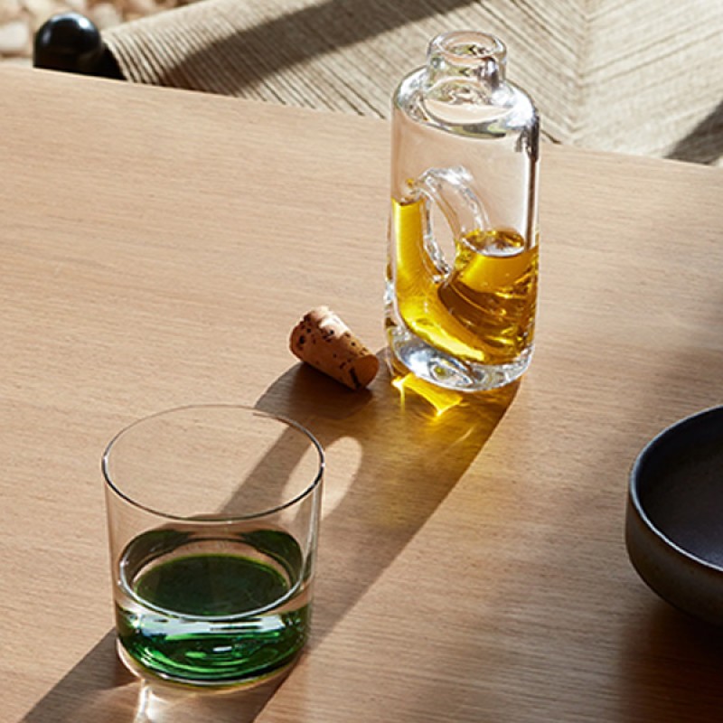 OID OIL AND VINEGAR BOTTLE & CORK STOPPER CLEAR