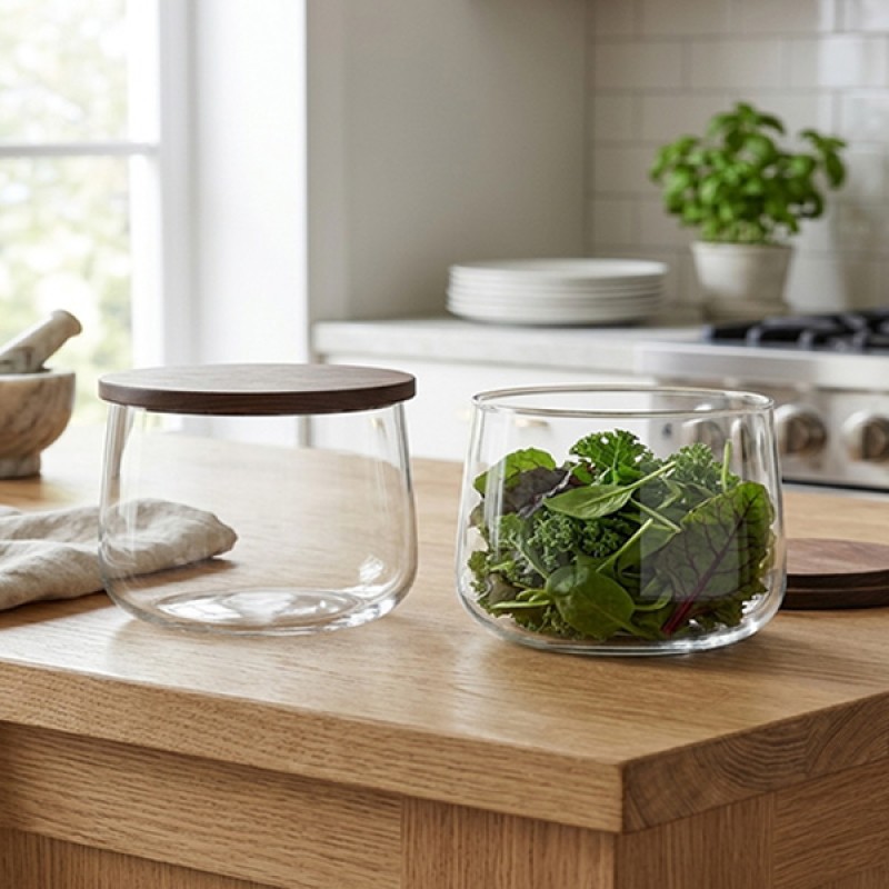 22cm  City Bowl & Walnut Lid
