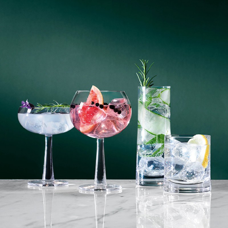 13ozl HIGHBALL GLASS CLEAR - SET OF 2