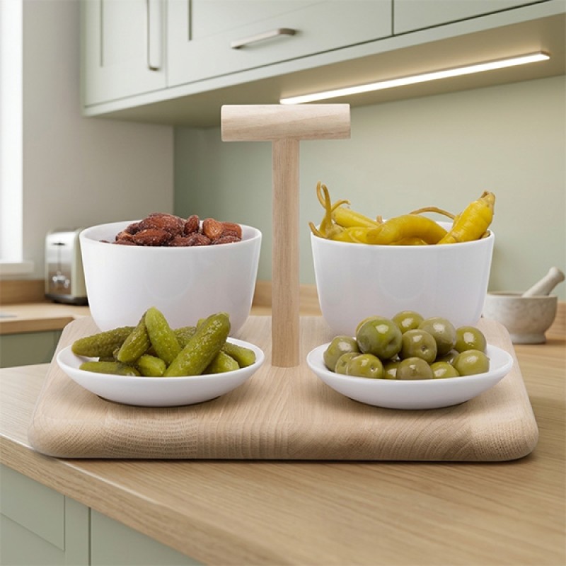 DINE QUAD SET & OAK BASE