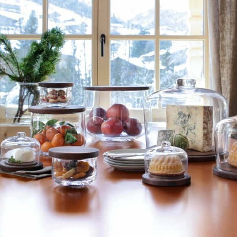 CITY BOWL & WALNUT LID CLEAR