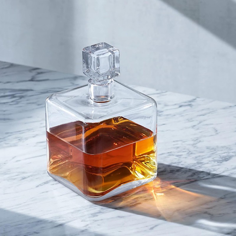 CASK  CONNOISSEUR SET CLEAR & ASH/CORK TRAY