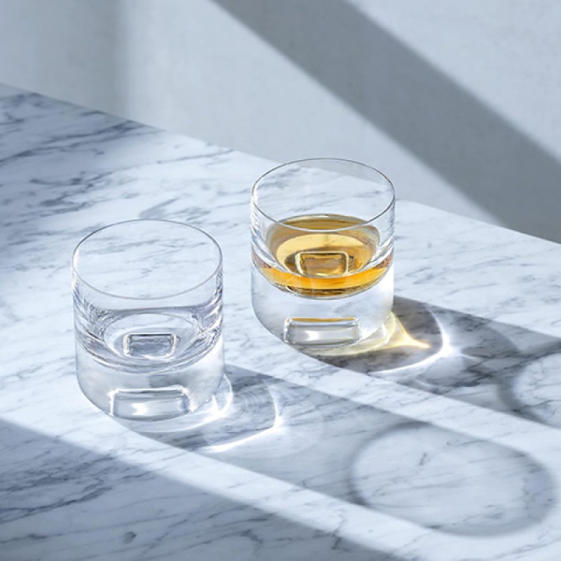 CASK  CONNOISSEUR SET CLEAR & ASH/CORK TRAY