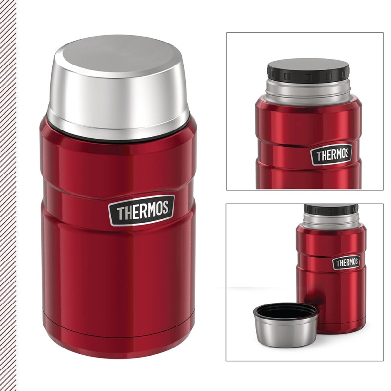 INS. FOOD JAR SK CRANBERRY RED POLISHED