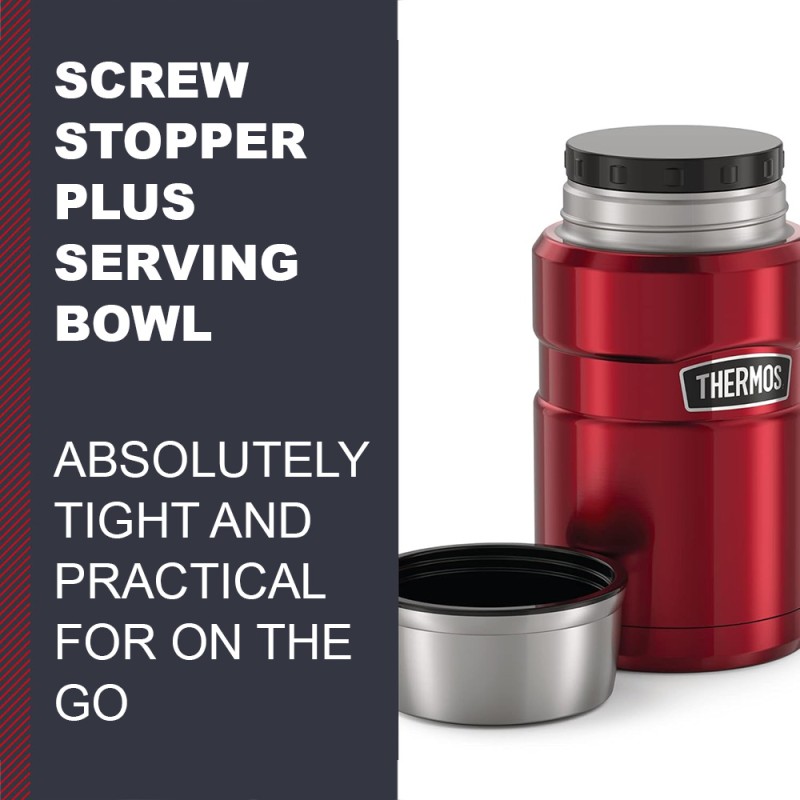 INS. FOOD JAR SK CRANBERRY RED POLISHED